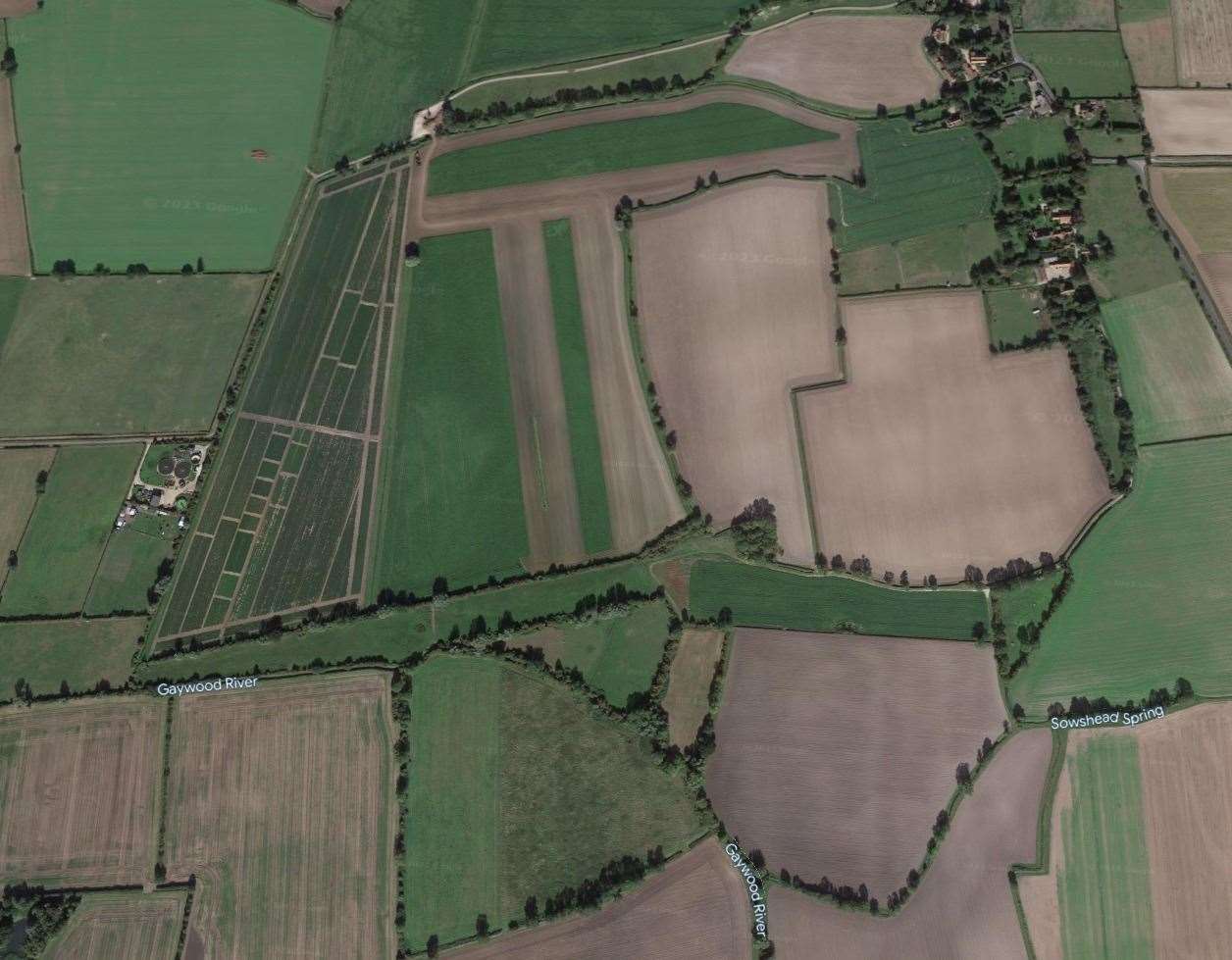 An aerial view of the Gaywood River. Picture: Google Maps