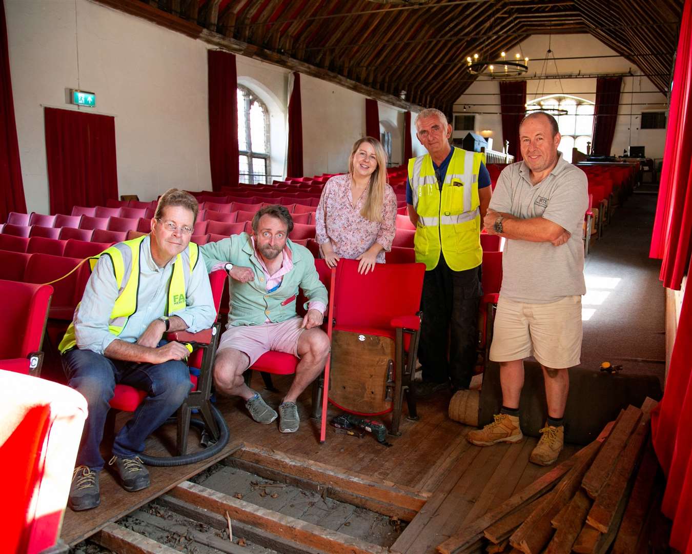 The medieval floorboards have recently been discovered at St George's Guildhall in King's Lynn