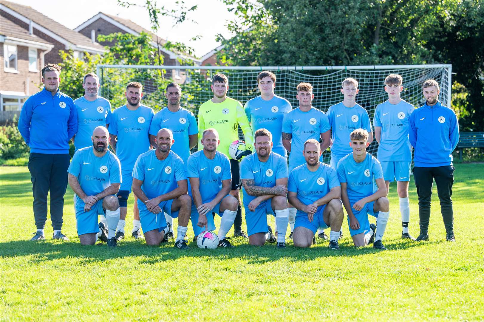 The management and players of The Woottons would like to give a huge thank you to S Clark Builders for their new kit. Picture: Ian Burt