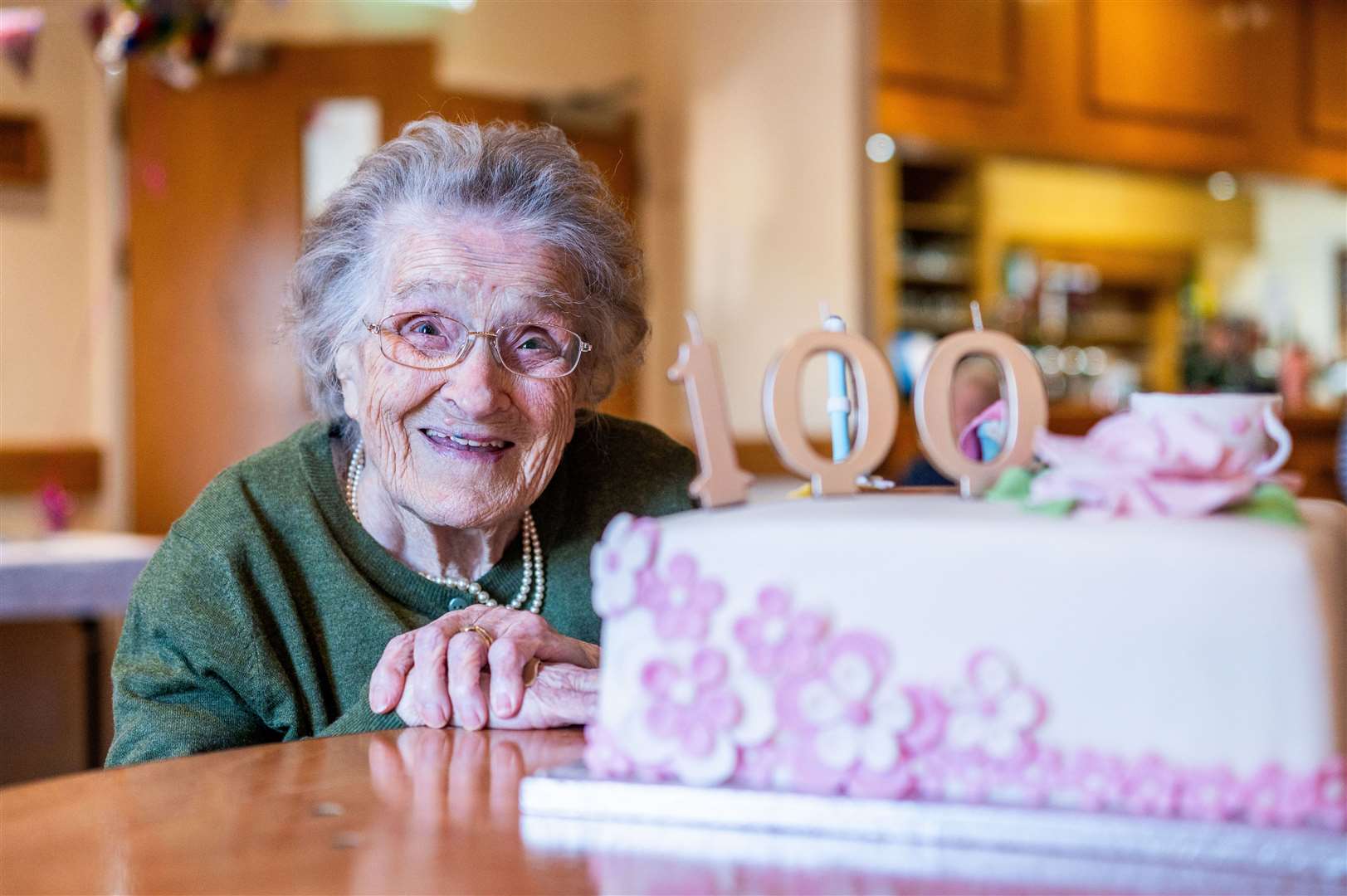 Edith Reed celebrating her 100th birthday