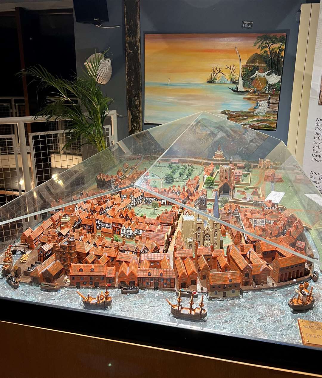 A model of King's Lynn waterfront as it would have been in 1603 by Frederick Hall, donated to the Marriott's Warehouse Trust in 2009
