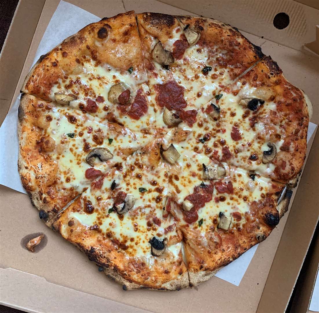 A pizza from Pizza Slice Guy
