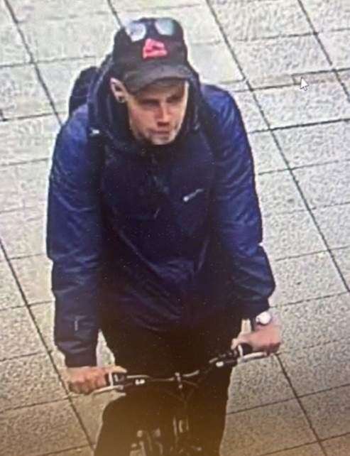 Police have released a CCTV image of a man they want to speak to in connection with the theft of a bicycle from outside a business on Broad Street in King's Lynn. Picture: Norfolk Police