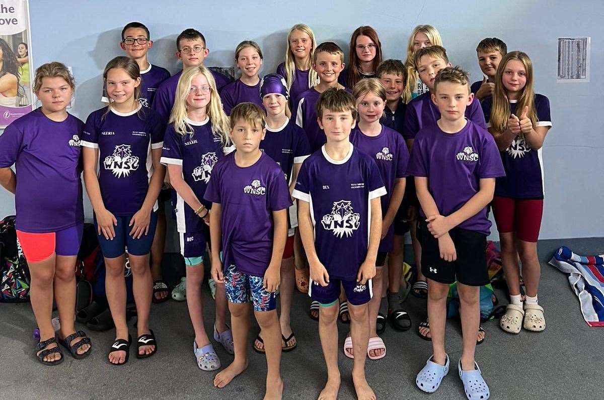 Junior Fenland League swimmers from West Norfolk Swimming Club