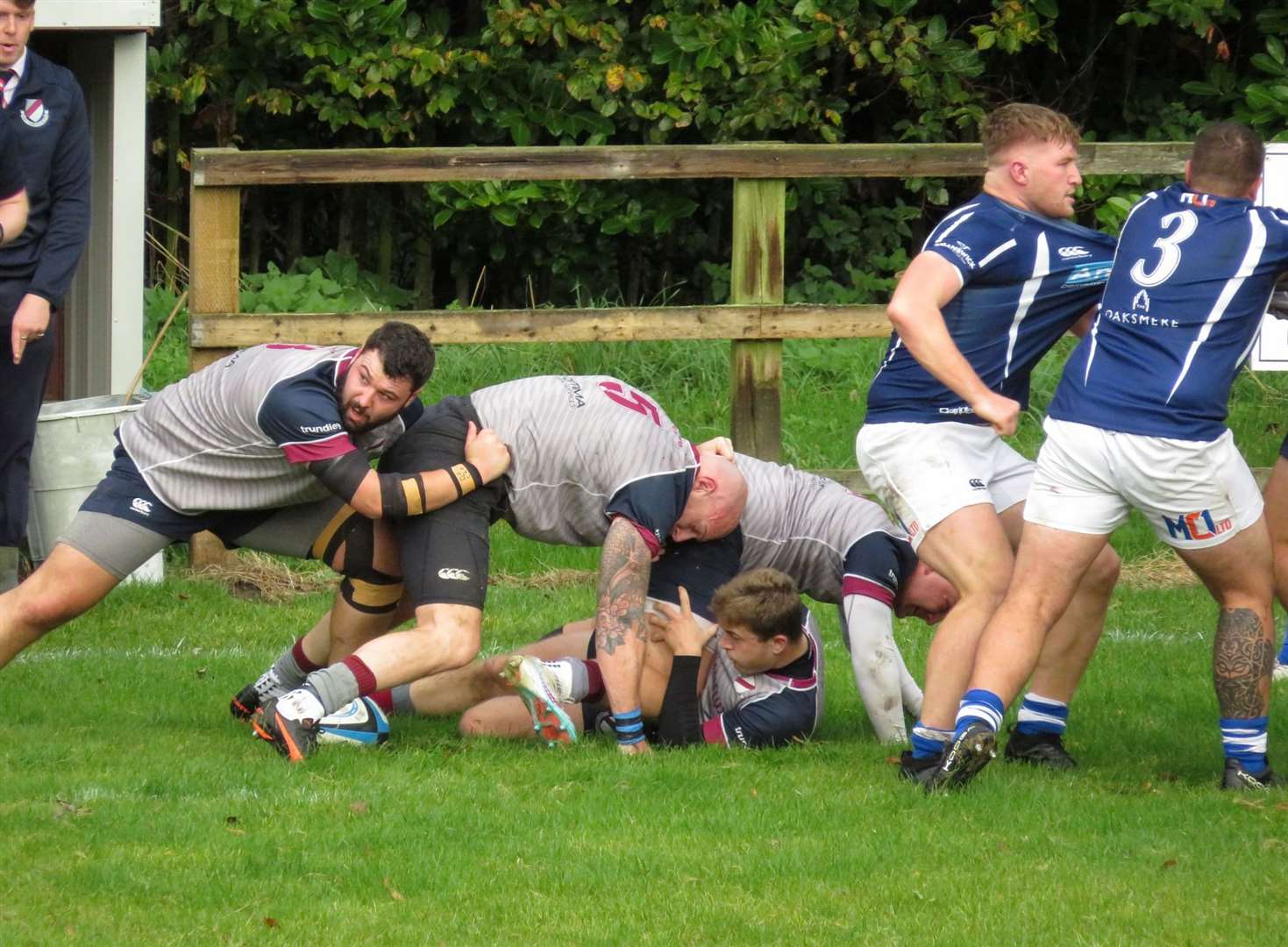 Ruck action from West Norfolk's game at Diss