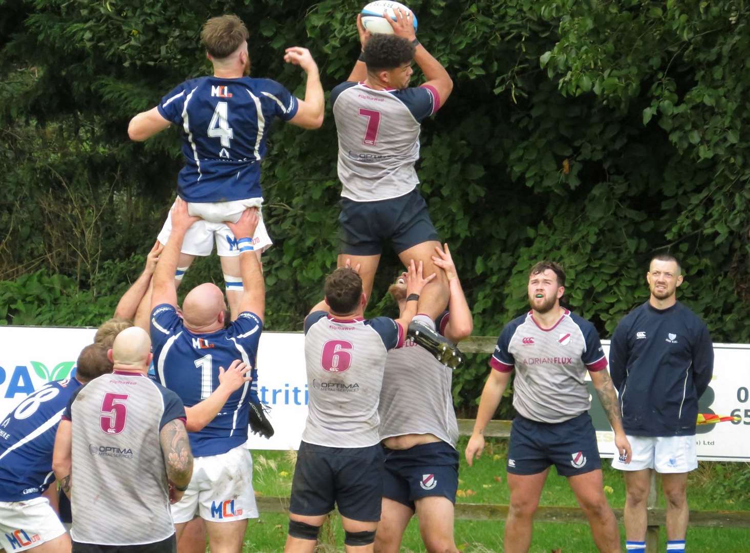 Lewis Stewart catching at the lineout