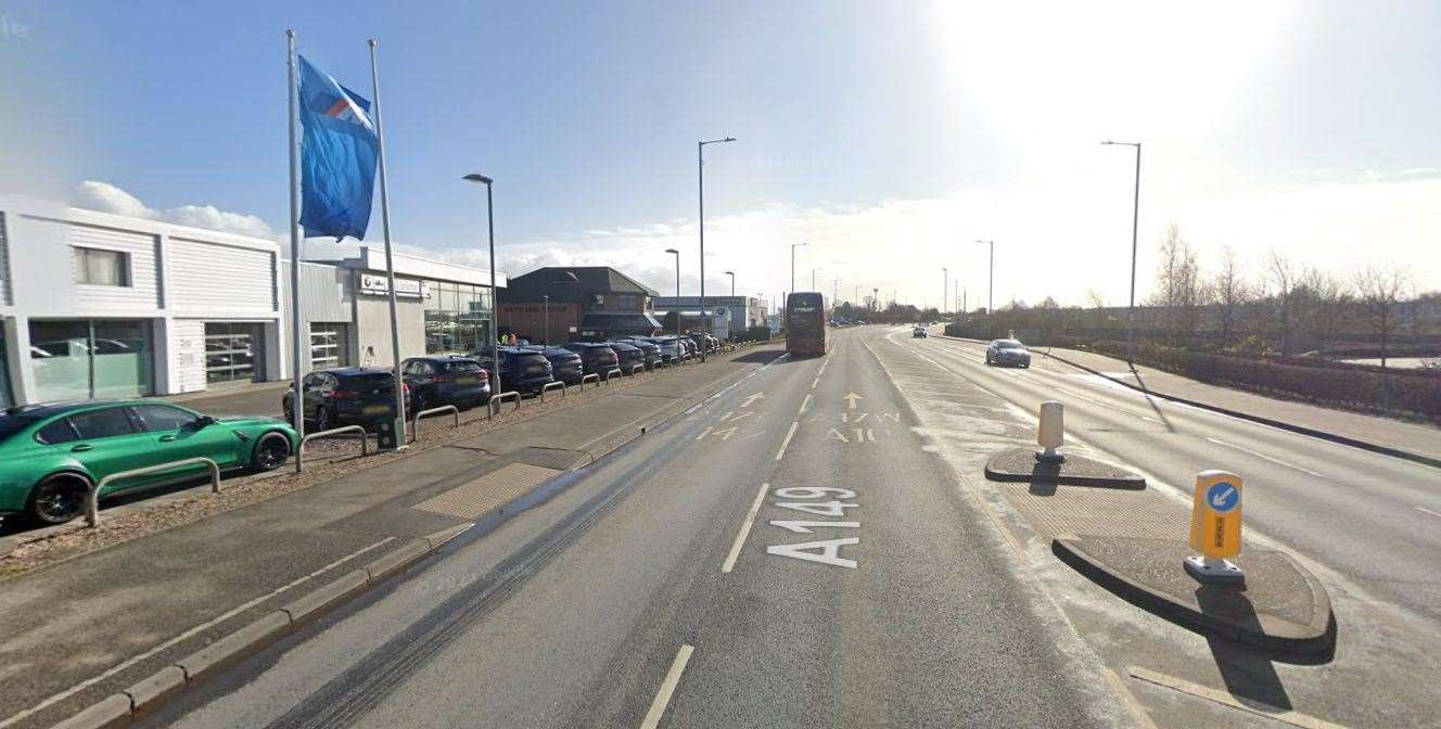 The crash occurred just outside the BMW garage on Hardwick Road. Picture: Google Maps