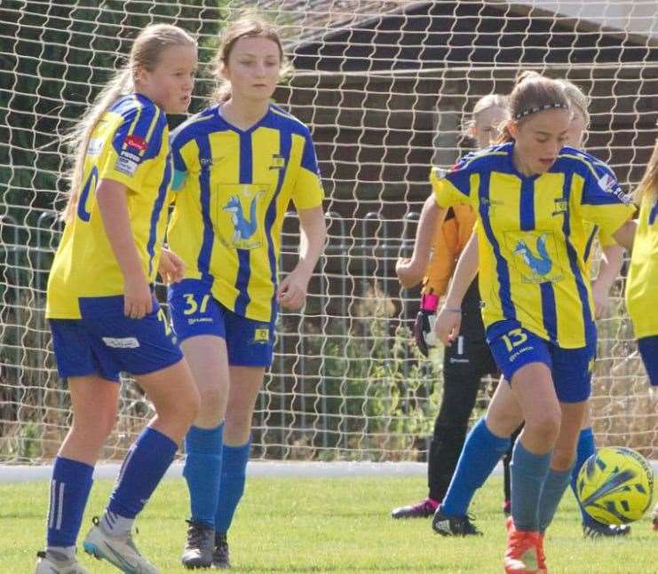 Action from the Mid Norfolk Youth Girls' League