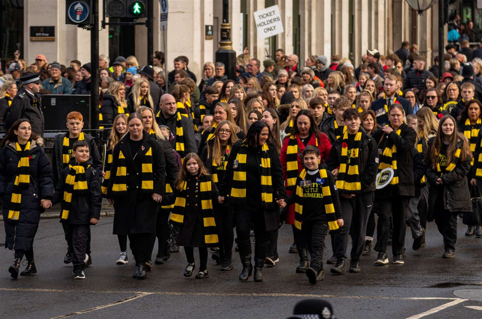 46 members took to the streets of London for the event (Picture: Scotty's Little Soldiers)