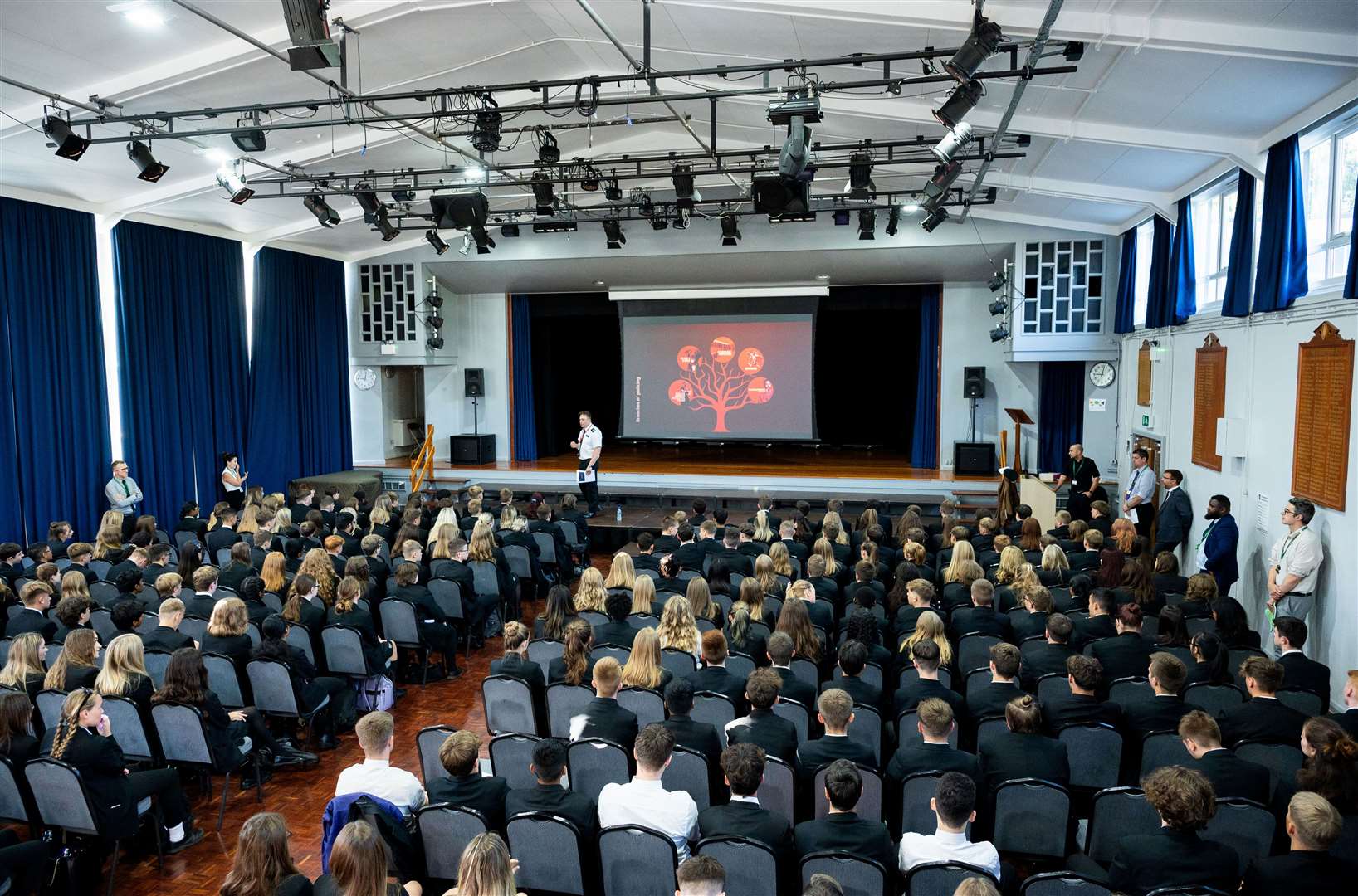 A senior Norfolk police officer told a school assembly about his career and said he hoped some of the Year 11 group would be future officers in the county's force.