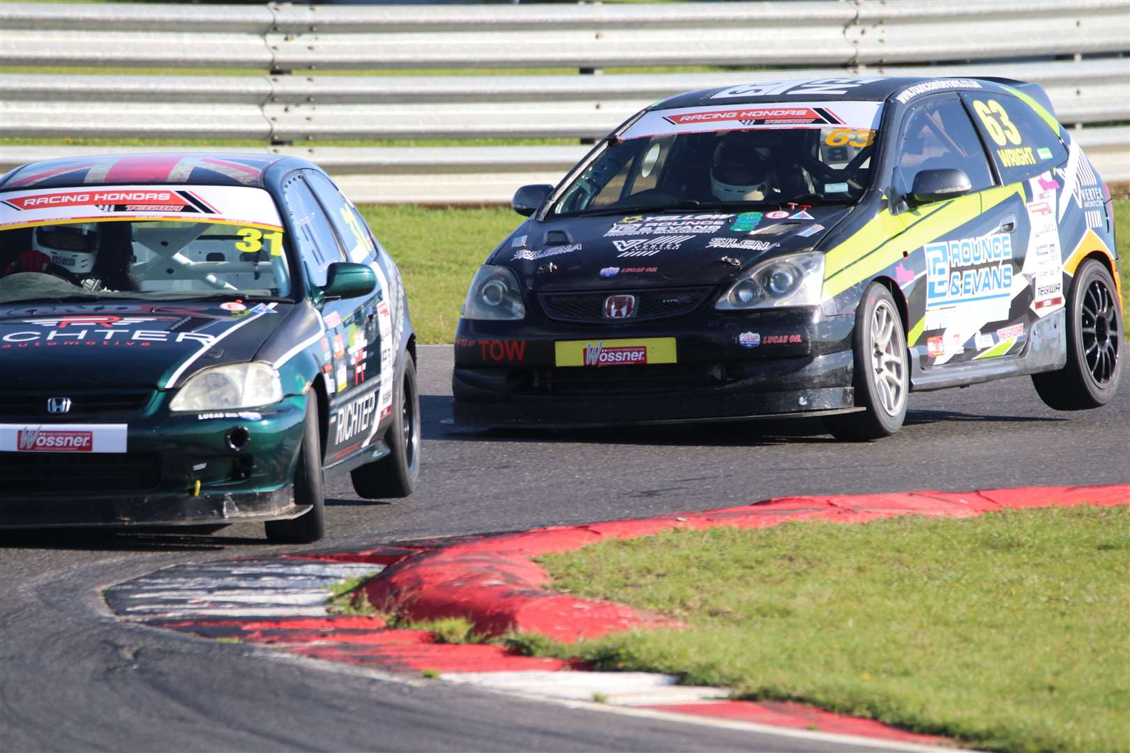 Dersingham Civic driver Phil Wright in home action at Snetterton. Picture: AJP Photography