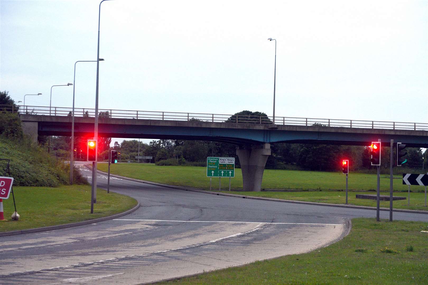 The Hardwick roundabout in Lynn, where Jordan Hardman was caught drink-driving