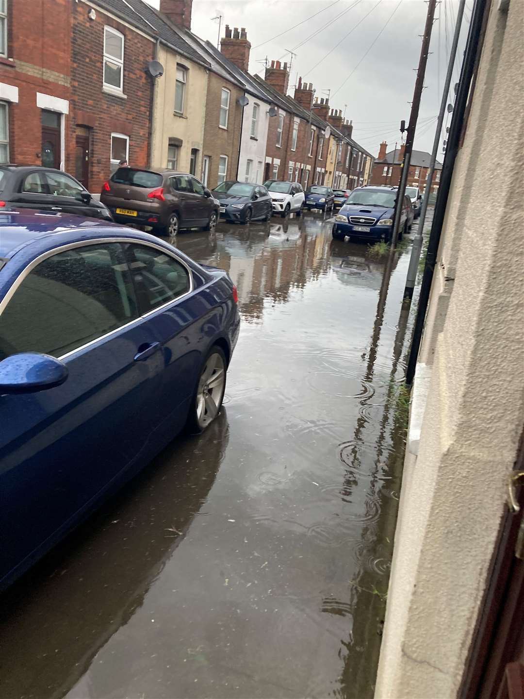 Norfolk County Council says work to clear the drainage system has been hampered by a driver who failed to move their vehicle