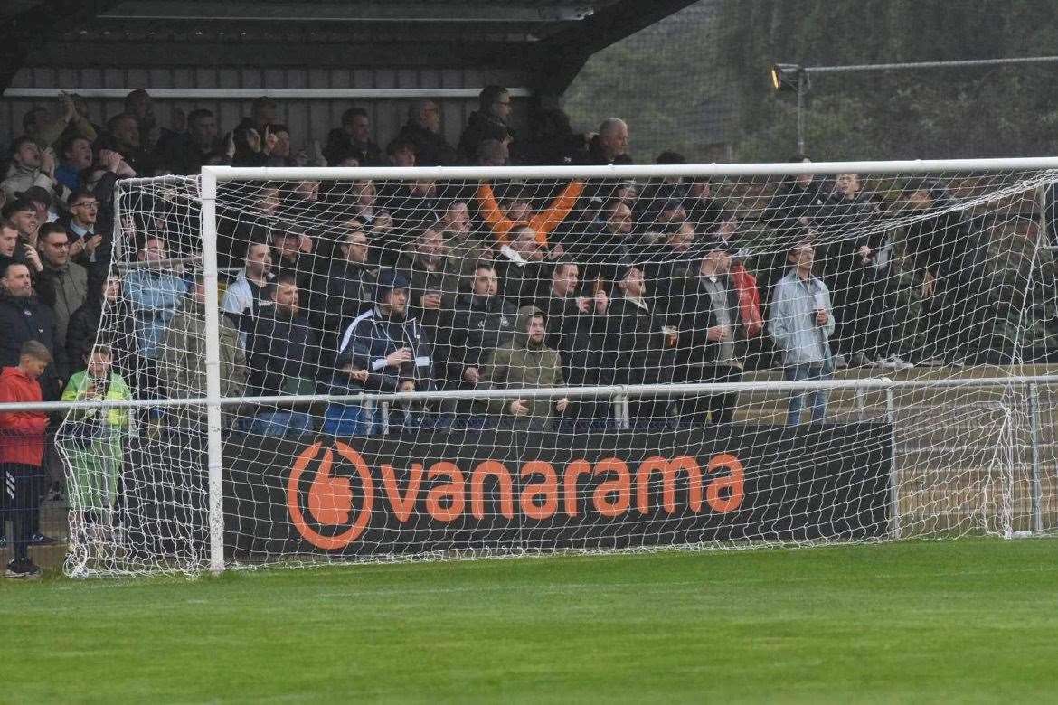 Lynn's travelling contingent at Pims Park was around the 250 mark. Picture: Tim Smith