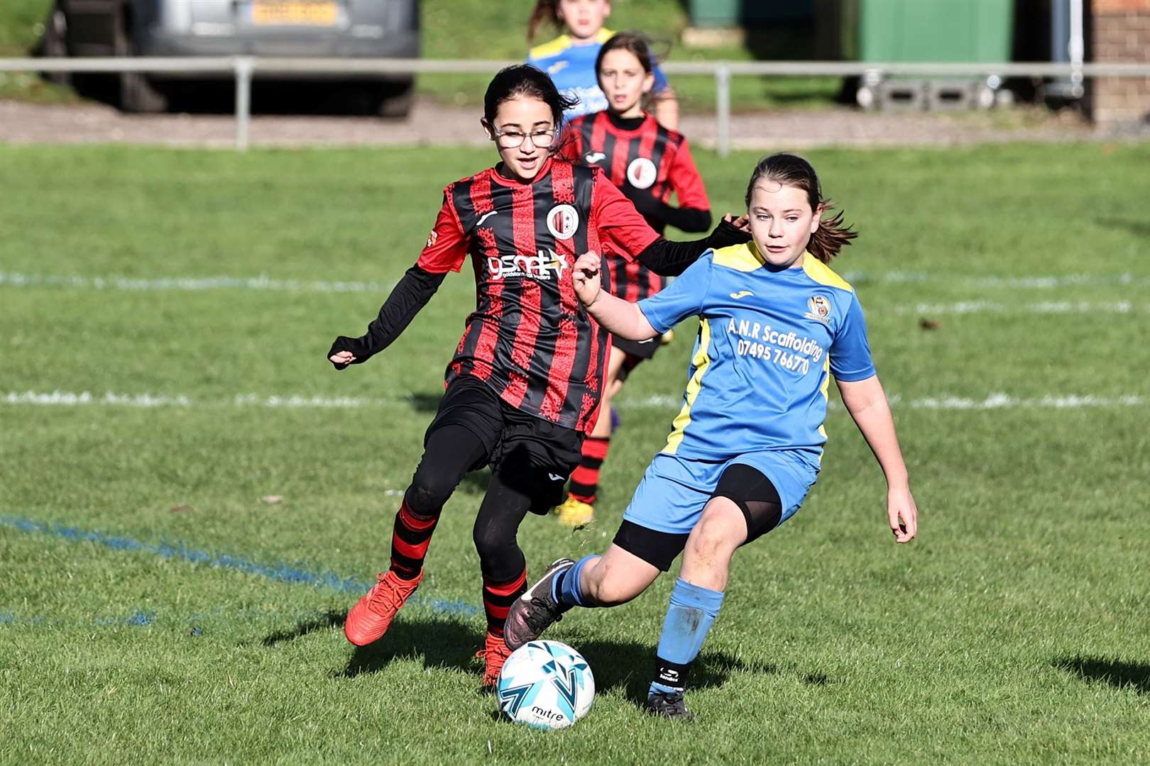 King's Lynn Soccer Club Lionesses U12s in action against Necton.