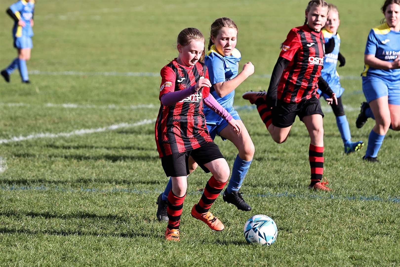 King's Lynn Soccer Club Lionesses U12s in action against Necton.