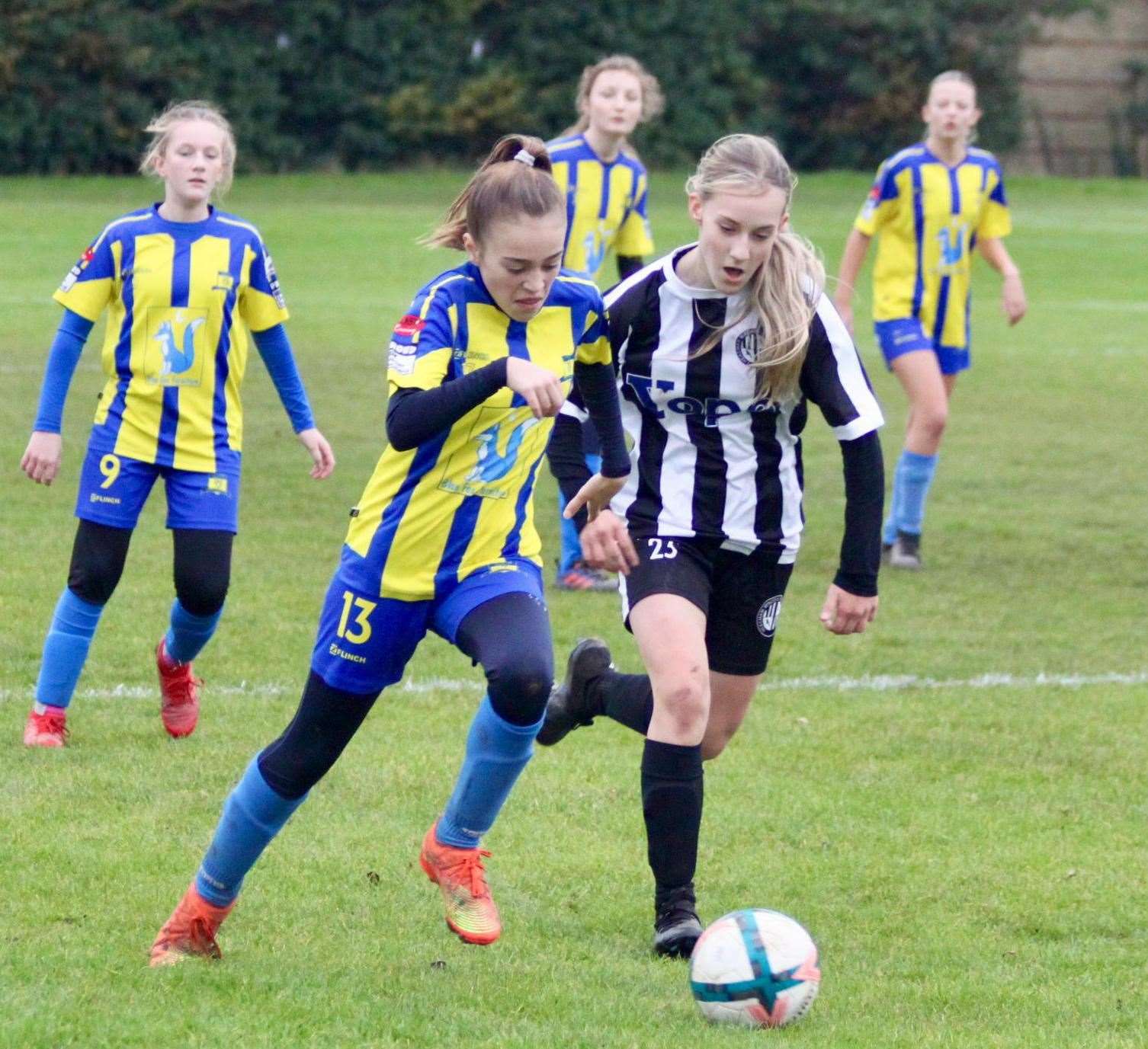 Action from the Heacham U14 v Terrington U14 game