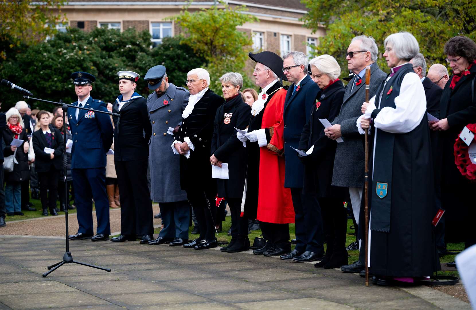 Wreath laying at Tower Gardens in Lynn