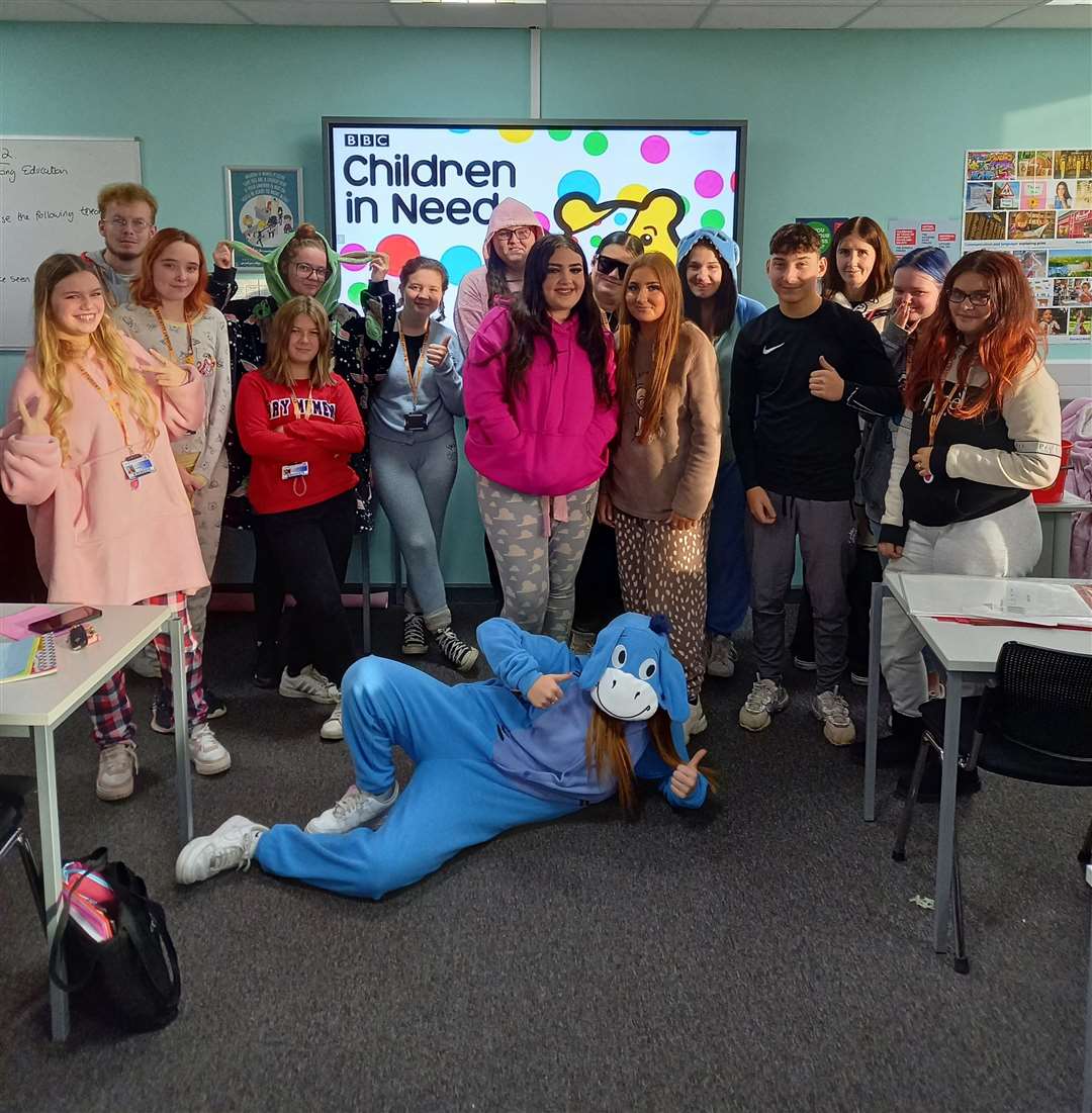 King's Lynn Childcare students fundraising for Children In Need.