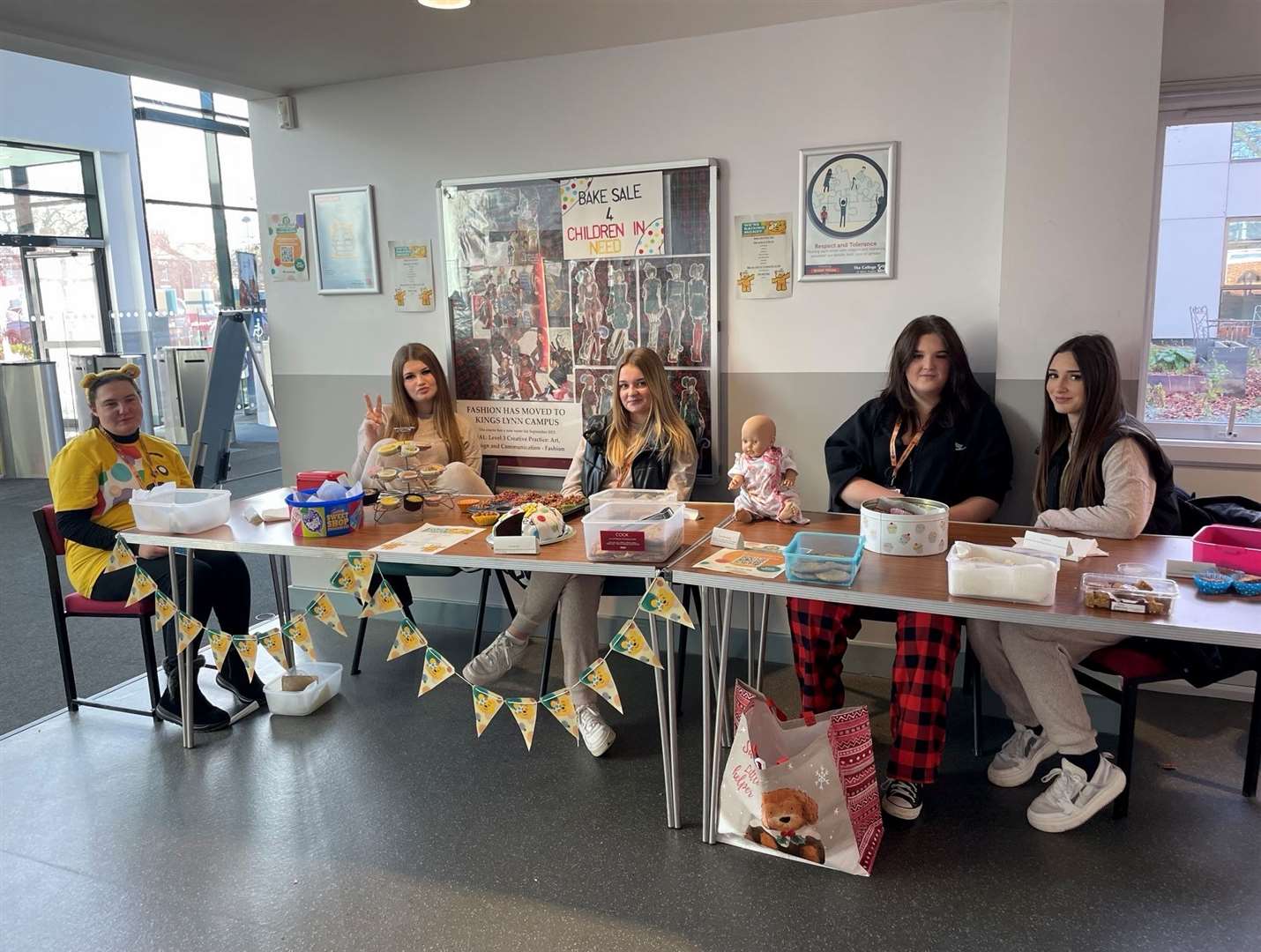 Childcare students at CWA Wisbech Campus fundraising for Children in Need