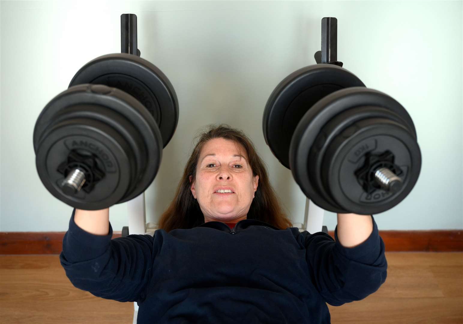 Powerlifting record holder Julia Garner earlier this year.