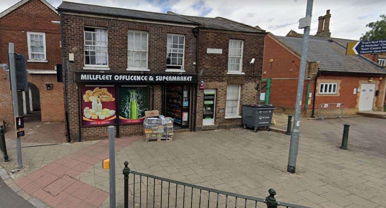 The incident happened at this off licence in Lynn