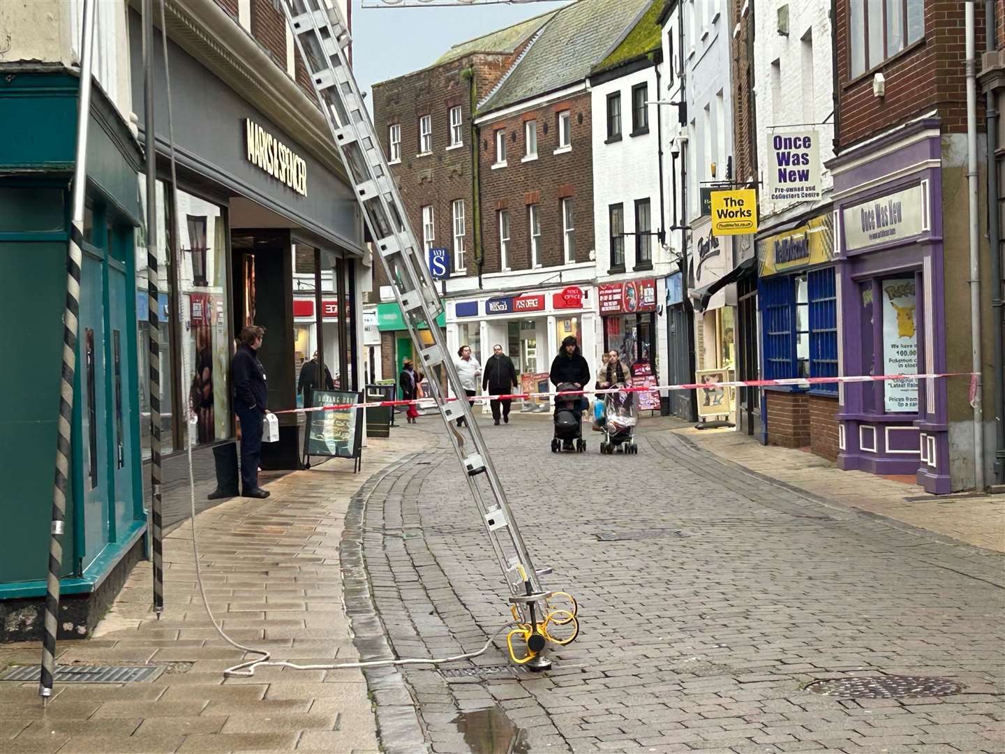 A section of Norfolk Street has been cordoned off