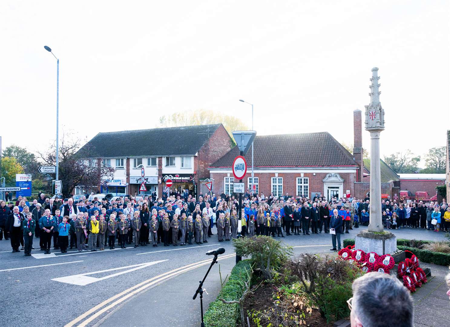 The Remembrance Sunday service was held at the war memorial in Downham Market last year. Picture: Ian Burt