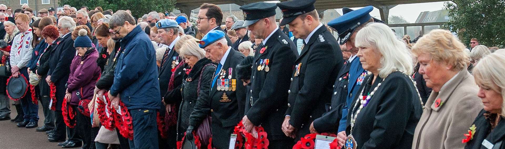 Remembrance Day at Hunstanton last year. Picture: Michael Fysh
