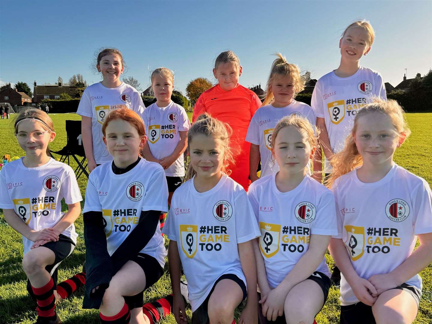 KLSC U10 Lionesses before their very first game against Terrington