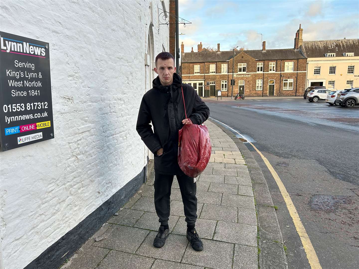 Andrew Jarman has been sleeping rough in Lynn for months
