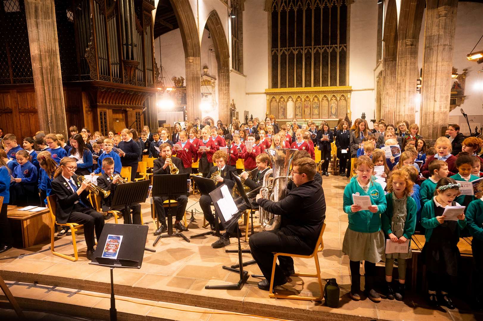 Students and staff at the West Norfolk Academies Trust are putting the final touches to this year’s Community Carol Service. Photo: Barking Dog Media/Ian Burt.