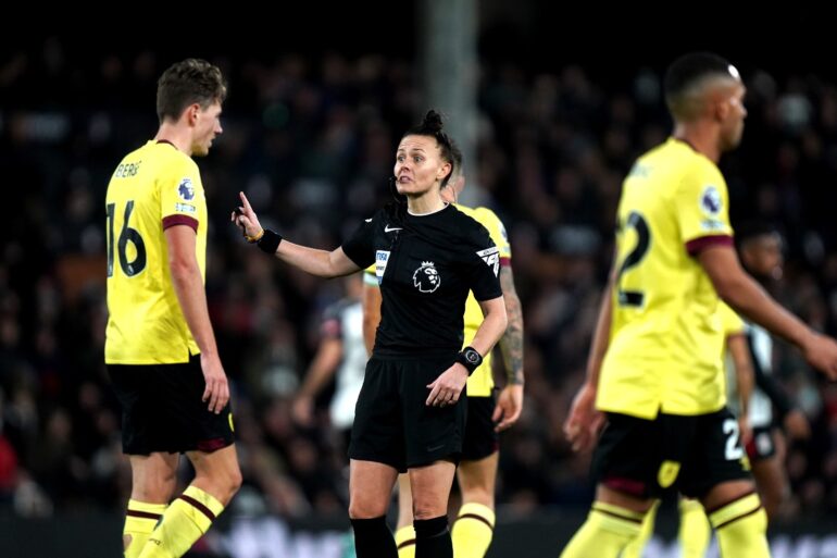 Burnley boss hails milestone moment for referee Rebecca Welch