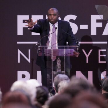 David Lammy speech disrupted by pro-Palestinian protesters