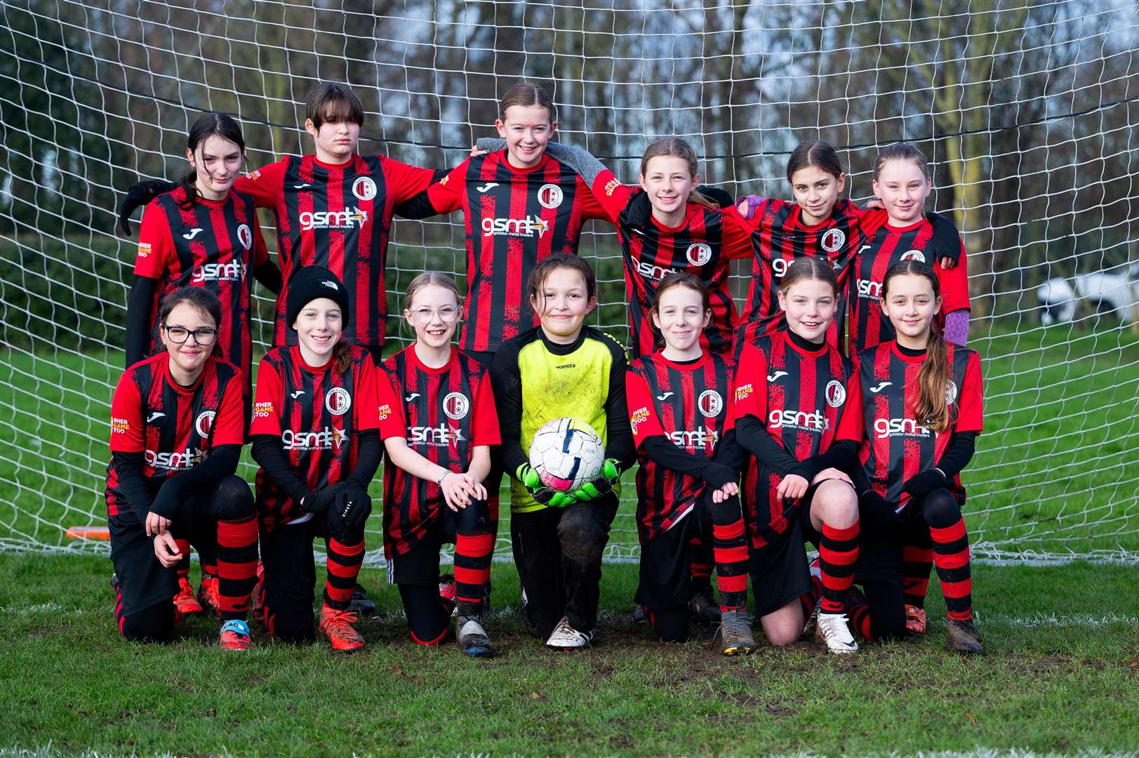 King's Lynn Soccer Club under-12 Lionesses in County Cup action against Sprowston. Picture: Ian Burt