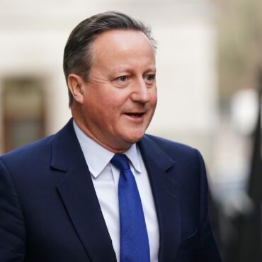 Lord Cameron to push for ‘urgent humanitarian pause’ in Gaza war on Middle East visit