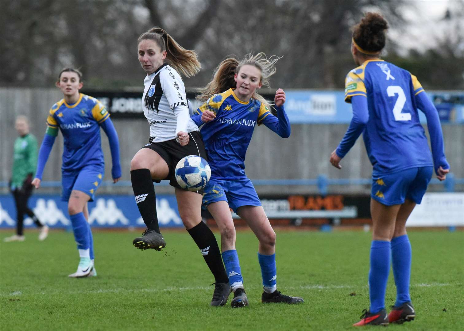 Action from King's Lynn Town Ladies against Barking at the Walks. Picture: Tim Smith