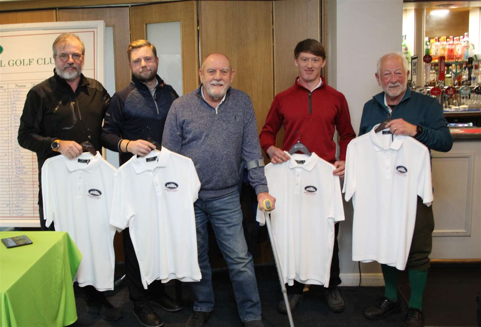 Middleton winners Dave Freeman, Adam Lewarne, Jack Holman and Bill Boniface with seniors captain Ian Lowry.