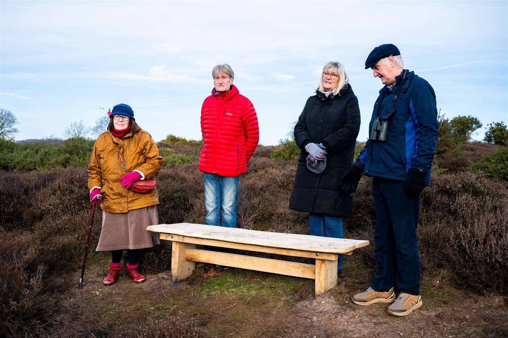 The unveiling of the bench