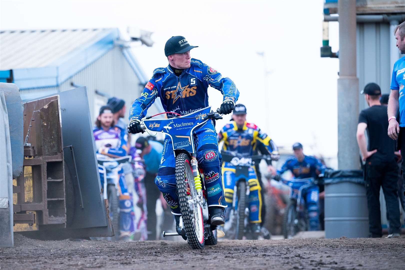 Michael Palm-Toft heads out on the parade lap. Picture: Ian Burt