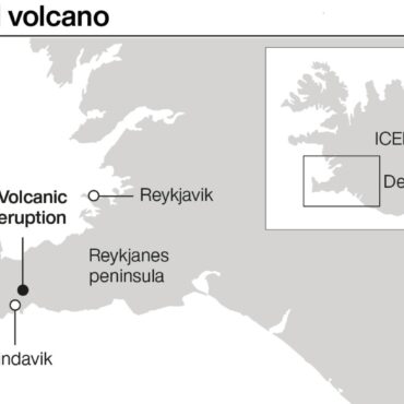 Volcano erupts in south-western Iceland