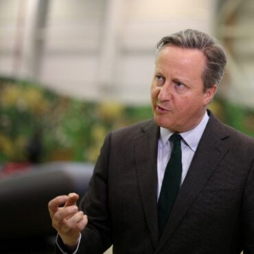 Lord Cameron urges China to pressure Iran on Houthi attacks