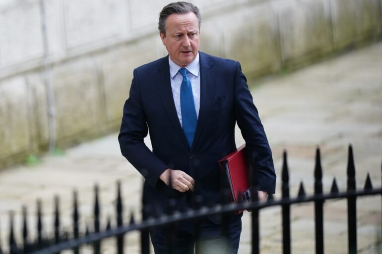 Cameron urges Israel caution