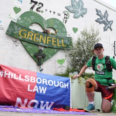 Runner reaches Grenfell after 227-mile challenge