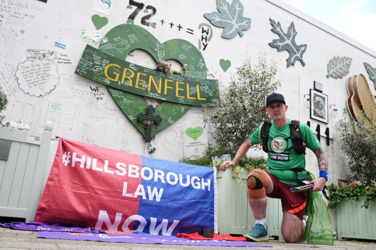 Runner reaches Grenfell after 227-mile challenge