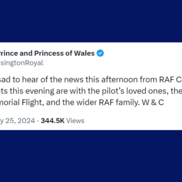 William and Kate ‘incredibly sad’ after RAF pilot dies