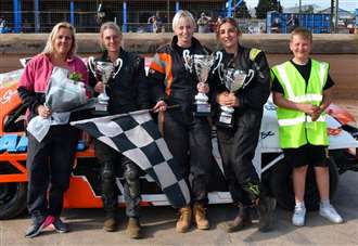 Lynn driver Carly takes chequered flag in charity race