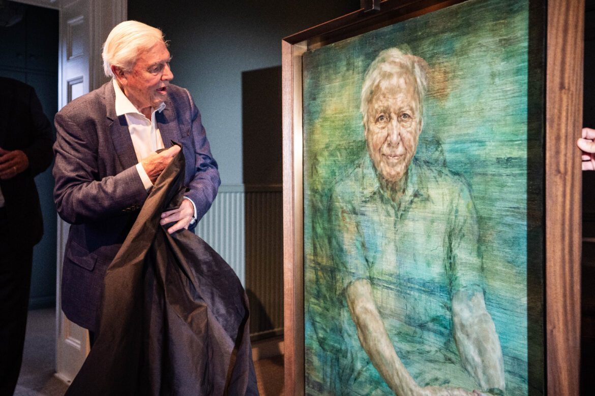 Portrait of Sir David Attenborough unveiled by Royal Society