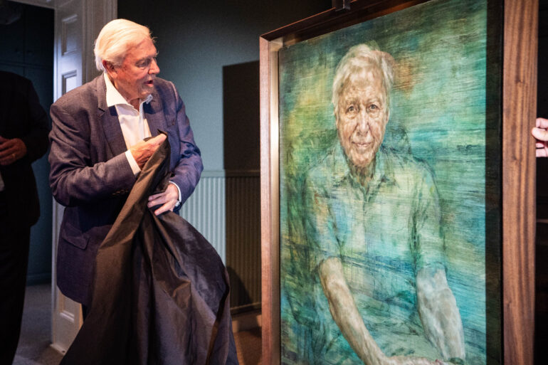 Portrait of Sir David Attenborough unveiled by Royal Society