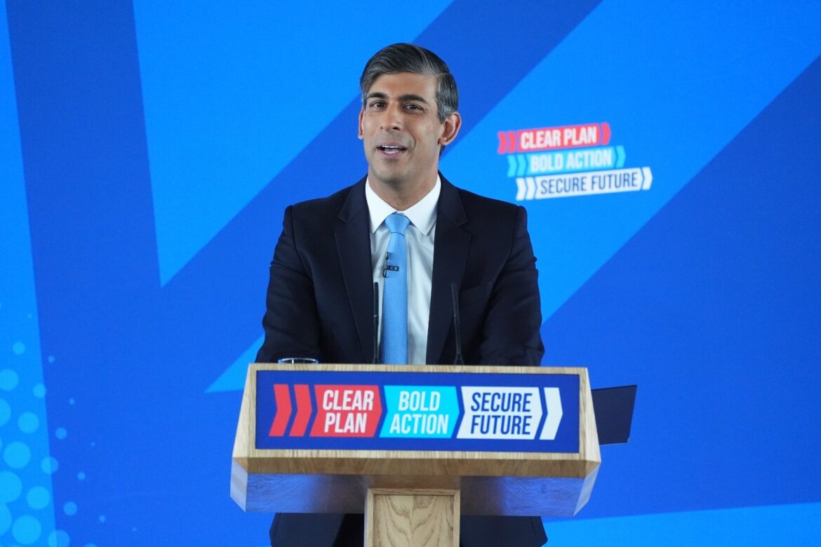 Rishi Sunak promises lower immigration and tax cuts in Tory manifesto